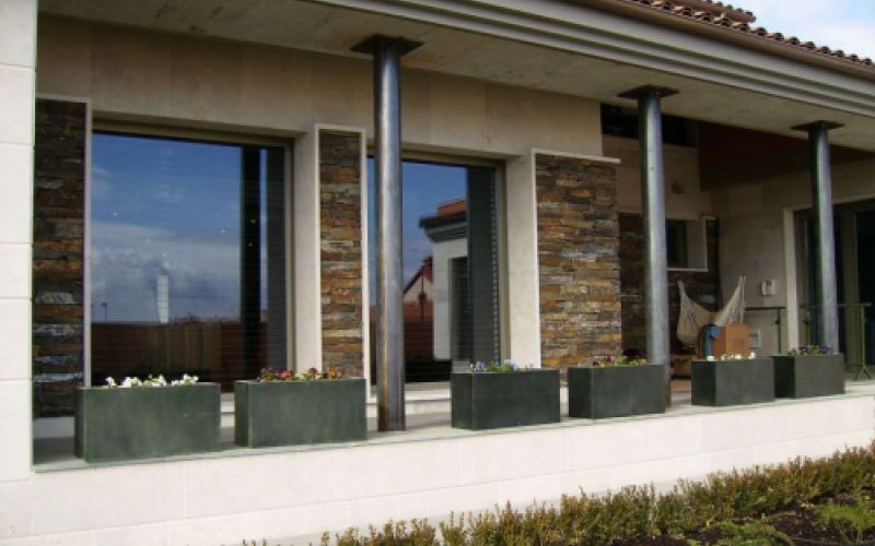 Terraza de una de las viviendas adosadas en promoción